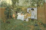 William Merritt Chase The Open-Air Breakfast USA oil painting artist